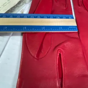 VTG Red leather gloves Madrid Manuel Pascual Moran glove maker thumbnail 7