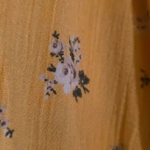 Hollister Deep Yellow Floral Long Sleeve Top Y2K Coquette Soft Girl‎ XS EUC thumbnail 5