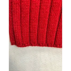 Jones New York Sport‎ Red Ribbed Wool Blend Mock Neck Sweater Womens Small thumbnail 6