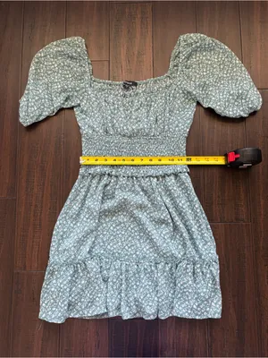 Trixxi Green Floral Midi Dress Size S thumbnail 4