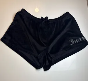 Juicy Couture Black Velour Women's Lounge Shorts Size‎ M thumbnail 1