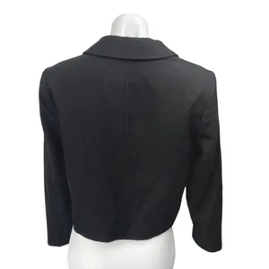 Zara Women's Black Gold Buttons Collar Long Sleeve Crop Shirt Jacket Top Size M thumbnail 2