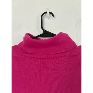 Wilfred Aritzia Magenta Merino Wool Cotton Cropped Turtleneck Sweater Medium thumbnail 4
