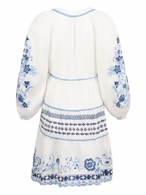 Hale‎ Bob Venice Embroidered Linen Dress Medium NWT thumbnail 5