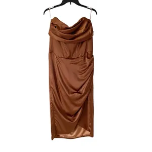 Bardot Jamila NWTs Strapless Corset Dress Brown size 12 thumbnail 4