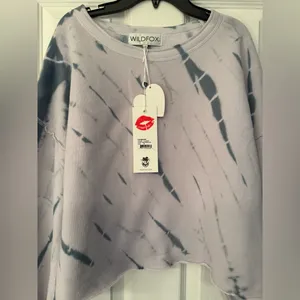 Wildfox Olivia Muse Spiral Dye Women’s Lavender & Blue Sweatshirt Size XS thumbnail 8