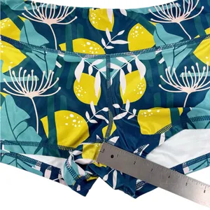 Wodbottom Blue Yellow Lemon Print‎ Shorts 2.5" CrossFit Workout Size Medium thumbnail 3