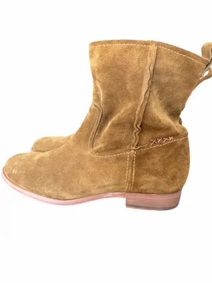 Frye Cara Short Ankle Slouch Brown Cognac Boots size 9 thumbnail 5
