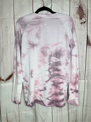 Lululemon | Shibori Pink Tie Dye Stripe Swiftly Tech Long Sleeve Shirt thumbnail 2