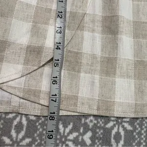 Madewell Linen‎ Blend Tulip Hem Mini Skirt NWT Size 6 Gingham Minimalist Casual thumbnail 10