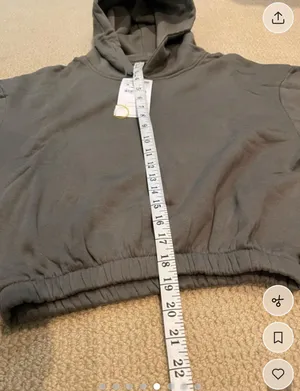 Zara Olive Green Cropped Hoodie & Joggers Set Size S thumbnail 4
