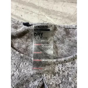 Gymshark Dry Grey Marl Long Sleeve Crop Top Keyhole Thumbhole Womens XS thumbnail 3
