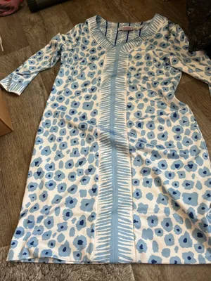Gretchen Scott Wildcat Light Dress In Blue size S‎ thumbnail 7