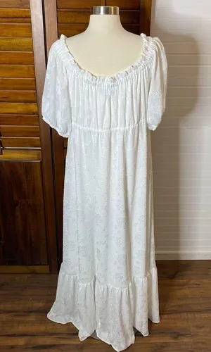 Eloquii Off Shoulder Floral White Maxi Dress thumbnail 5