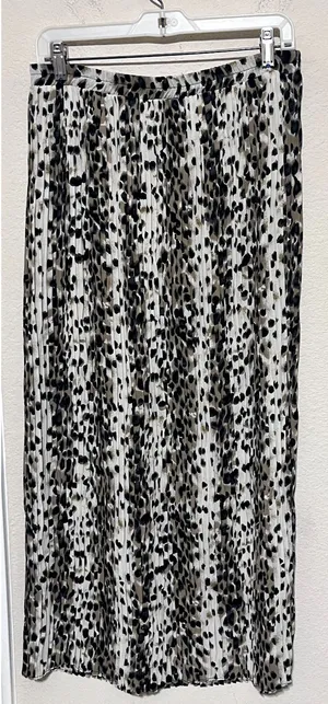Lord & Taylor Vintage Leopard Print Skirt Long‎ Midi pleated USA sz 10 thumbnail 1