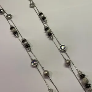 New York & Company NWT $22.95 Silver Tone Multi Strand Costume Jewelry Necklace thumbnail 4