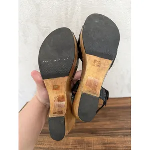 Five Worlds by Cordani Black Platform Wood Sole Studded Clogs Size 9 US 40 thumbnail 7
