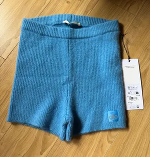 ALO Yoga Cashmere Ribbed Noble Short in Azure Blue thumbnail 1