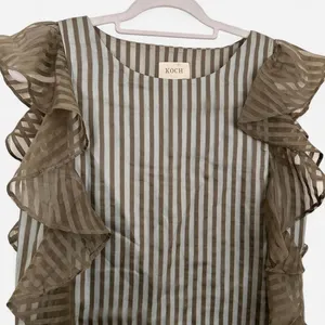 Koch Noah shift Semi-Sheer Striped Ruffle Dress | Indie Luxe Quiet Boho Minimal thumbnail 4