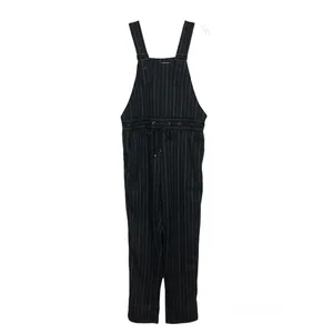 Black Pine Overalls Womens Small Cotton Dark Boho Barn Lumberjack Country Grunge thumbnail 2