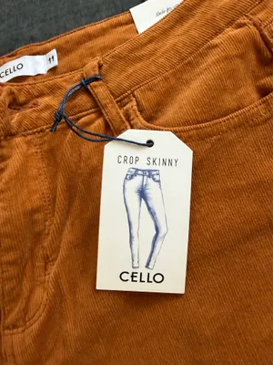 NWT Cello Burnt Orange / Rust Corduroy Pants Size 11 thumbnail 2