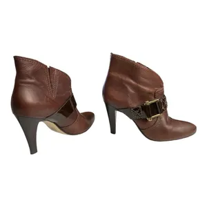 French Connection Leather Women's Brown Ankle Boots Size 40 9US thumbnail 6
