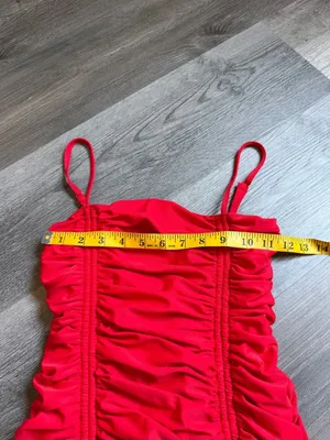 Tiger Mist Red Ruched Bodycon Mini Dress Small Going Out thumbnail 7