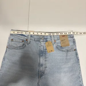 Levis Ribcage Bell Jeans Super High Rise Blue Denim Womens 32 x 32 Flare Retro thumbnail 11