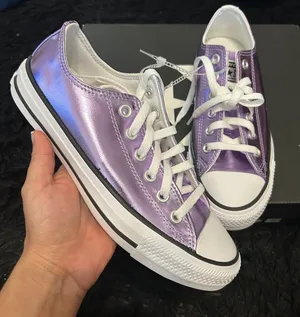 CONVERSE all Star purple metallic lace up shoes sneakers women’s new thumbnail 1