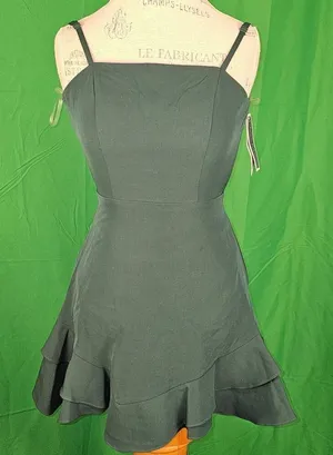 NWT Dear Moon Womens Hunter‎ Green Mini Dress 5 thumbnail 1