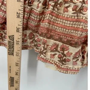 Cleobella Vivian Floral Organic Cotton Mini Blouson Dress Large Boho Cottagecore thumbnail 9