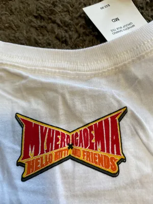 Hot Topic My Hero Academia White Tee Size Medium thumbnail 4