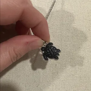 Elegant Silver Turtle Pendant Necklace thumbnail 2