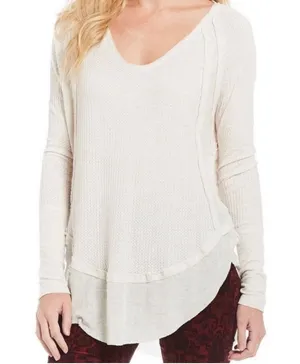 Free People We The Free Catalina Thermal Light Shirt Size Medium thumbnail 1