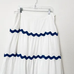 [PrettyGarden] White Blue Matching Set Crop Tank Maxi Skirt Summer NWOT Size XXL thumbnail 7