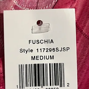 Sami & Jo size medium womens fuchsia short sleeve blouse lightweight stretchy thumbnail 9
