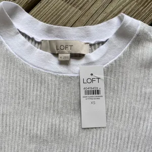 LOFT Women's White Semi Sheer Sleeveless Knit Top Size XS. NEW! thumbnail 4