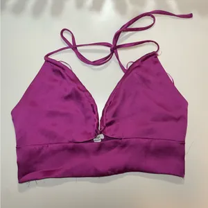 Garage Purple Halter Top thumbnail 1