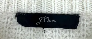 J.Crew | Medium | Cream White Pom Pom Cable Knit Sweater Lambswool Blend thumbnail 6