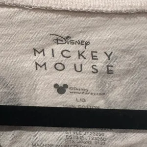 Disney Mickey Mouse sketch hi and bye raw hem cropped tee sz L thumbnail 6
