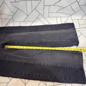 Old Navy‎ Girls 12 High Rise Baggy Wide Leg Paneled Jeans Washed Black Denim thumbnail 5