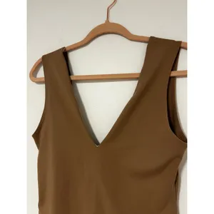 Intimately Free People Womens Brown Deep V-Neck Sleeveless Bodysuit Size M thumbnail 2