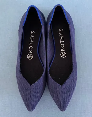 Rothy’s The Point Blue Washable Knit Ballet Flats thumbnail 6