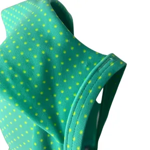 aerie Nina Polka Dot Ruffle Halter Padded Bikini Top 36D Green Retro Swimwear thumbnail 6