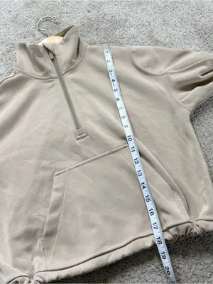 Lululemon Women’s Lululemon Brushed Softstreme Half Zip in Riverstone 4 thumbnail 13