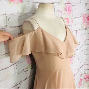 Jenny Yoo Mila nude off the shoulder gown thumbnail 5