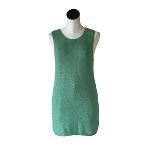 NWOT FREE PEOPLE BEACH GREEN COTTON / Linen Blend DRESS XS thumbnail 2