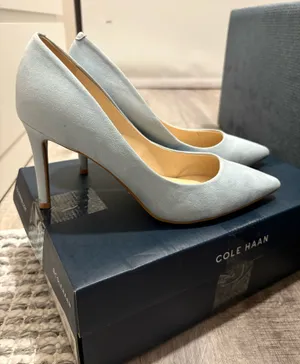 Nine West Light Blue Pointed Heels  thumbnail 1
