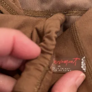 Brown Ruched Bikini Top by Free People Movement thumbnail 3