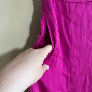 Adore Wide Leg Palazzo Pants S Magenta Pink Womens High Waisted Pockets thumbnail 4